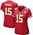 Camisa Esportiva Futebol Americano NFL Kansas City Chiefs Pat Mahomes Numero 15 Feminina Vermelha - Imagem 1
