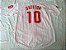 Camisa Esportiva Baseball MLB Philadelphia Phillies Daulton Numero 10 Branca Listrada - Imagem 3