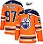 Camisa Esportiva Hockey NHL Edmonton Oilers Connor Mcdavid Numero 97 Laranja - Imagem 1