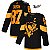 Camisa Esportiva Hockey NHL Pittsburgh Penguins Sidney Crosby #87 Preta  Classica - Imagem 1