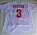 Camisa Esportiva Baseball MLB Philadelphia Phillies Bryce Harper Número 3 Branca Listrada - Imagem 2