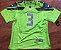 Camisa Esportiva Futebol Americano NFL Seattle Seahawks Russel Wilson Número 3 Verde Limão - Imagem 3