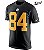 Camisa Esportiva Futebol Americano NFL Torcedor Pittsburgh Steelers Antônio Brown número 84 preta - Imagem 1