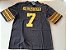 Camisa Esportiva Futebol Americano NFL Pittsburgh Steelers Big Ben Número 7 Preta Color Rush - Imagem 5