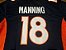 Camisa Esportiva Futebol Americano NFL Denver Broncos Payton Manning Numero 18 Azul - Imagem 3