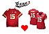 Combo Dia dos Namorados Esporte Futebol Americano NFL Kansas City Chiefs Pat Mahomes Número 15 Vermelho - Imagem 1