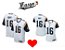Combo Dia dos Namorados Esporte Futebol Americano NFL Los Angeles Rams Goff Número 16 Branca - Imagem 1