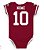 Body Infantil Futebol Americano NFL San Francisco 49ers  Numero 10 Vermelho - Personalize - Imagem 2