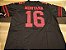 Camisa Nike Esporte Futebol Americano NFl San Francisco 49ers Joe Montana Número 16 Preta - Imagem 2