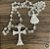 Terço para noiva de cristal Nossa Senhora Aparecida banho de prata - Imagem 1