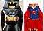 Aventais Divertidos Batman e Super Mulher - Imagem 1
