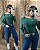 Body Manga Longa Bojo Verde Cavado - Imagem 1