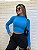 Cropped Manga Longa Azul - Imagem 1