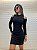 Vestido Eloá Canelado Preto - Imagem 1