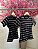Blusa Listrada Preta e Branca - Imagem 1