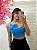 Cropped Flor Azul - Imagem 1