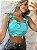 Cropped Flor Azul - Imagem 1