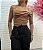 Cropped Valentina Marrom - Imagem 1