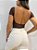 Body Cavado Manguinha Marrom - Imagem 2