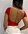 Body Cavado Manguinha Vermelho - Imagem 2