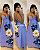 Vestido Carmen Azul Flor - Imagem 1