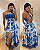 Vestido Alicia Estampa Azul Flores - Imagem 1