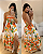Vestido Alicia Estampa Flor Laranja - Imagem 1