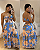 Vestido Lily Azul Flor Off - Imagem 1