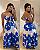 Vestido Lily Estampa Flor Azul - Imagem 1