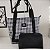 Bolsa De Praia Com Necessaire Tela Pied Poule - Imagem 1