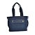 Bolsa Tote Grande Para Notebook Tweed Poá Azul Marinho - Imagem 3