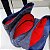 Bolsa Tote Com 3 Divisórias Jeans Azul Bordado Corações - Imagem 5