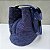 Bolsa Tote Com 3 Divisórias Jeans Azul Bordado Corações - Imagem 4
