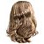 Aplique Ondulado Hairdo 45cm Castanho Com Mechas Douradas - Imagem 2