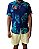 Camisa Masculina Estampada Tropical Azul - Imagem 2