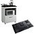 KIT BALCÃO COOKTOP KAIKI SALVIA COM 1 PORTA BRANCO E FOGÃO COOKTOP 5 BOCAS ESSENCIAL ITATIAIA - Imagem 1