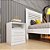 Mesa de Cabeceira Barcelona MDP 2 Gavetas Puxadores MDF Tcil Móveis Branco - Imagem 2