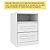 Mesa de Cabeceira Barcelona MDP 2 Gavetas Puxadores MDF Tcil Móveis Branco - Imagem 5