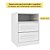 Mesa de Cabeceira Barcelona MDP 2 Gavetas Puxadores MDF Tcil Móveis Branco - Imagem 4