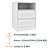 Mesa de Cabeceira Barcelona MDP 2 Gavetas Puxadores MDF Tcil Móveis Branco - Imagem 3