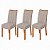 Kit 03 Cadeiras para Mesa de Jantar Apogeu Linho Cinza Amêndoa Clean - Imagem 1