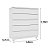 Comoda para Quarto de Casal 5 Gavetas Premium Tcil Móveis Branco - Imagem 5