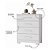 Cômoda 4 Gavetas Compacta 64cm Lídia Branco Branco - Imagem 4