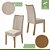 Kit 03 Cadeiras para Mesa de Jantar Apogeu Linho Rinzai Bege Amêndoa Clean - Imagem 3