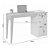 Mesa Escrivaninha Helo Candian 1 Porta 1 Gaveta Avelã/Off White - Imagem 4