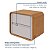 Mesa de Cabeceira 2 Gavetas Loop Amêndoa Clean/Off White - Imagem 5