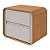 Mesa de Cabeceira 2 Gavetas Loop Amêndoa Clean/Off White - Imagem 1
