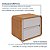 Mesa de Cabeceira 2 Gavetas Loop Amêndoa Clean/Off White - Imagem 6