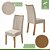Kit 02 Cadeiras para Mesa de Jantar Apogeu Linho Rinzai Bege Amêndoa Clean - Imagem 3