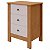 Mesa de Cabeceira Maggiore Lopas Amêndoa/Off White - Imagem 1
